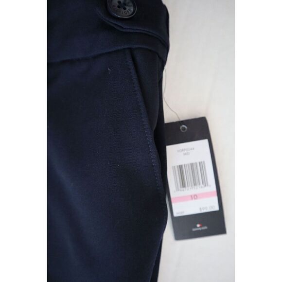 Tommy Hilfiger H3RP0244 Women's Sz 10 Navy Blue Tapered Leg Dress Pants - Picture 5 of 9